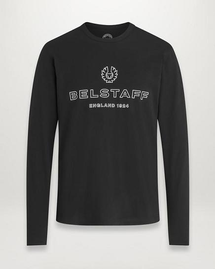 T-Shirt Belstaff Homme Outline Noir Coton France LX3027956